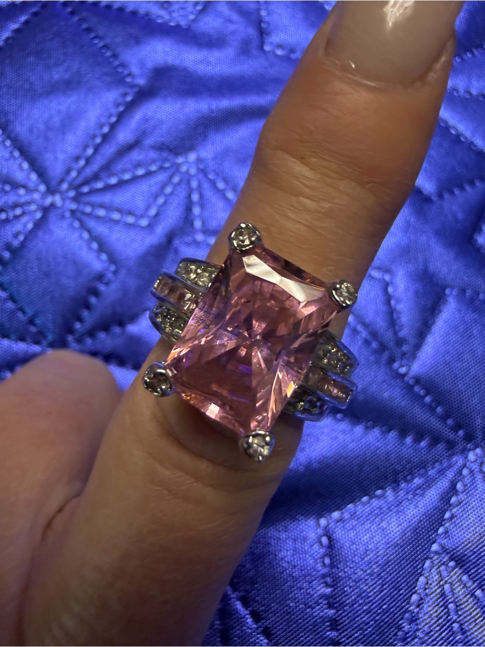 Park Lane Pink Crystal Statement Ring Size 8 New